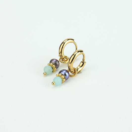 CHUNKY HOOPS AQUA