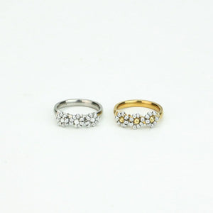 ANILLO BLOOM PLATA 3 FLEURS