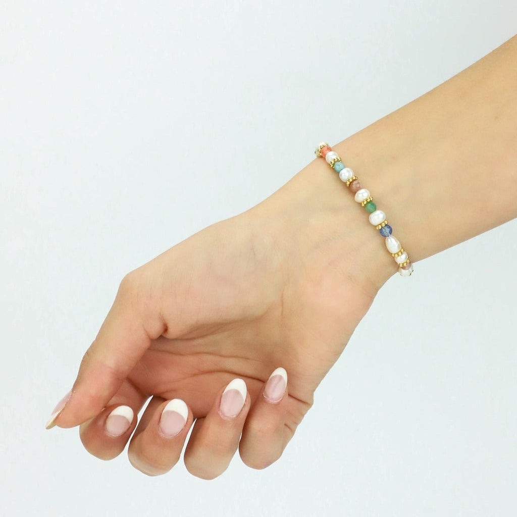 PULSERA COULEURS + PERLES