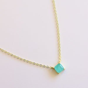 COLLAR DE PLATA TURMALINA CUADRO