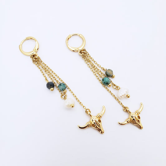 ARETES TORO CADENA TRIPLE