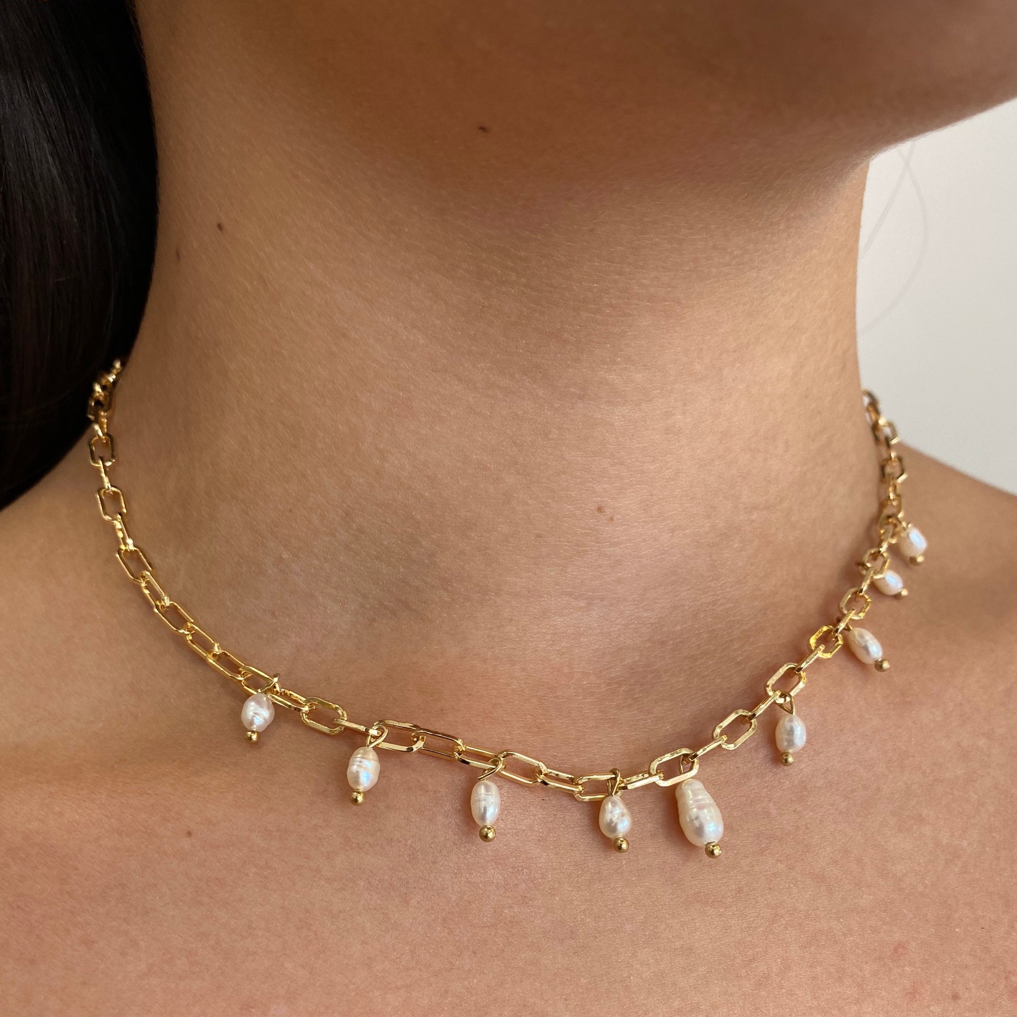 CHAIN POP PERLA CADENA DELGADA