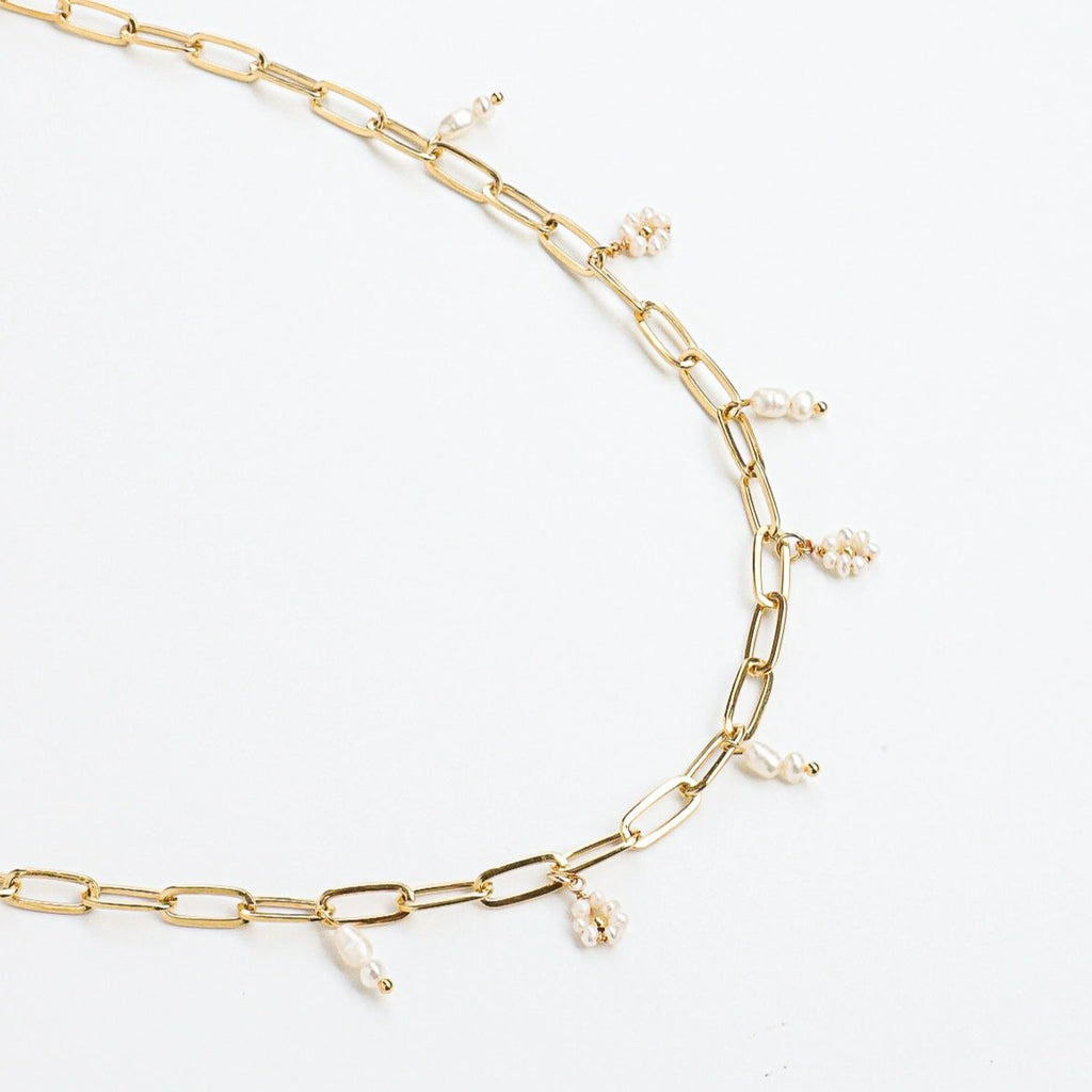 CHAIN BLOOM CHARMS BLANC