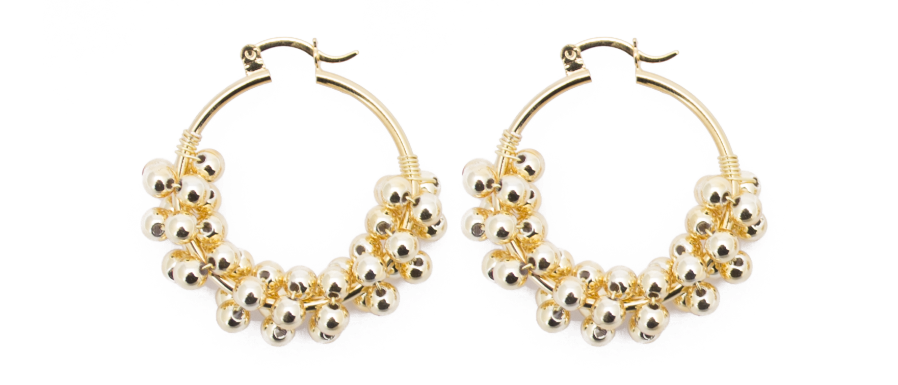 ARRACADAS PERLAS JAPONESAS DORADAS