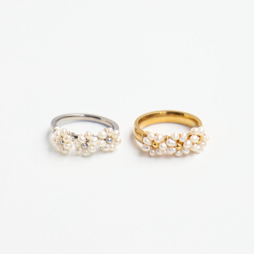 ANILLO BLOOM BLANC 3 FLEURS