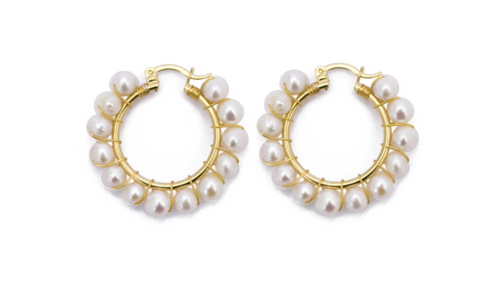ARRACADAS DE PERLAS NATURALES BLANCAS